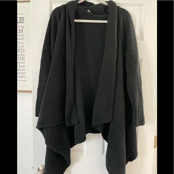 Fuzzy comfy asymmetrical wrap cardigan - Picture 1 of 5